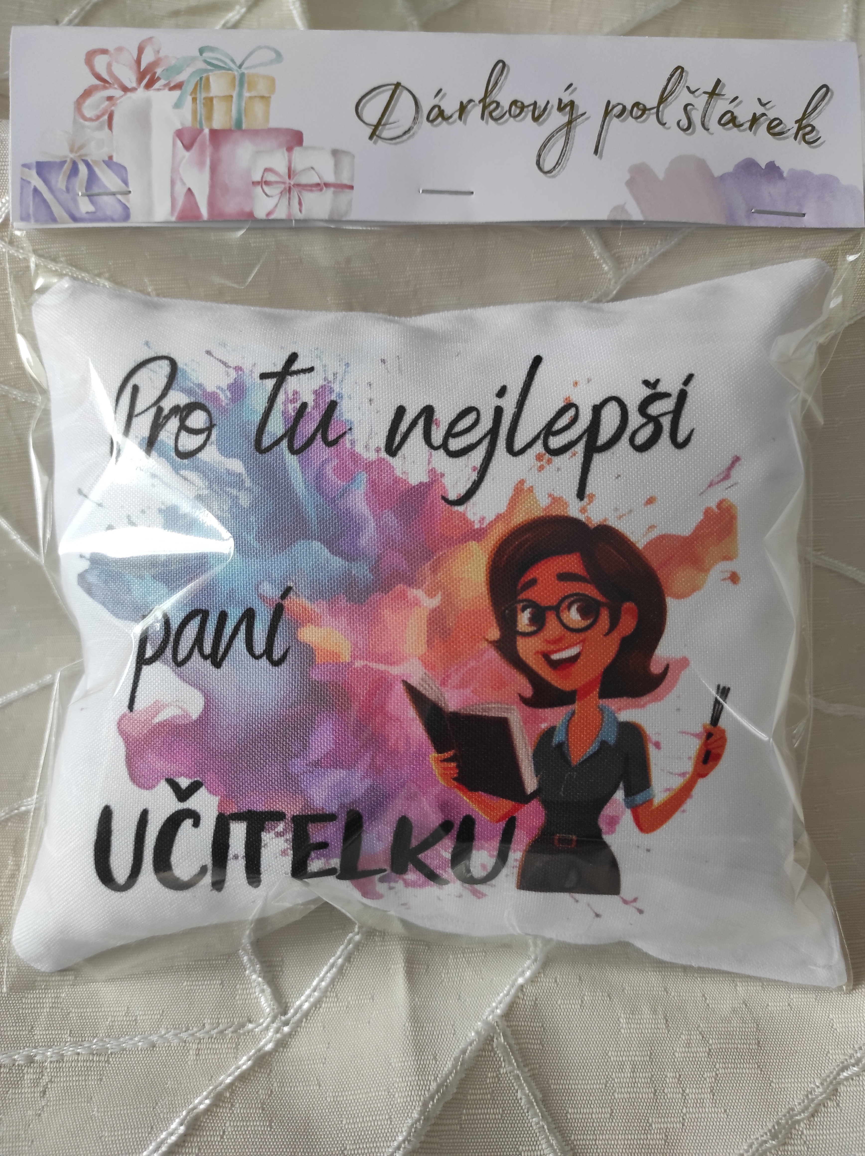 Dárkový polštářek Učitelka